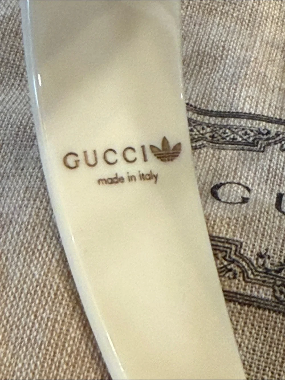 Gucci Adidas NWT With COA Cream Headband with Green Logo and Crystal Stars
